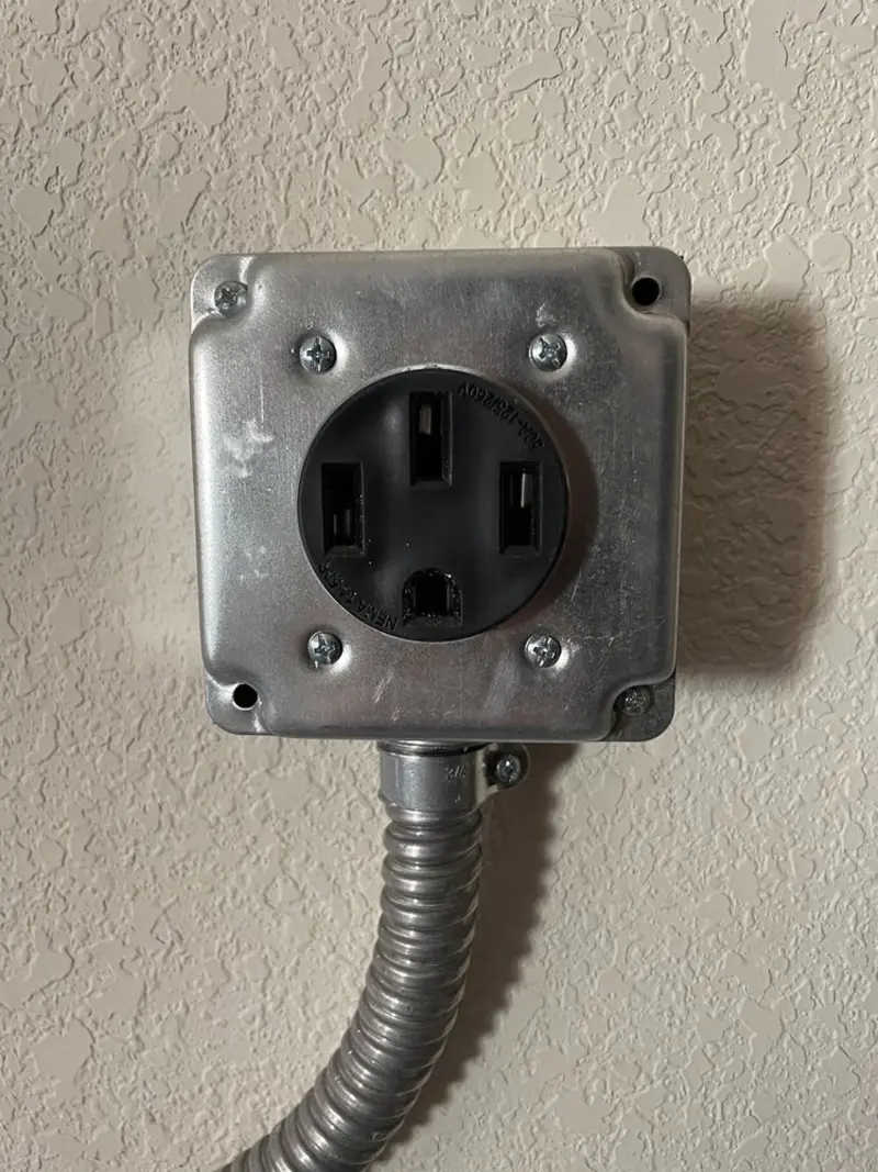 NEMA 14-50 outlet installed for Smart Home Electrical in Cameron